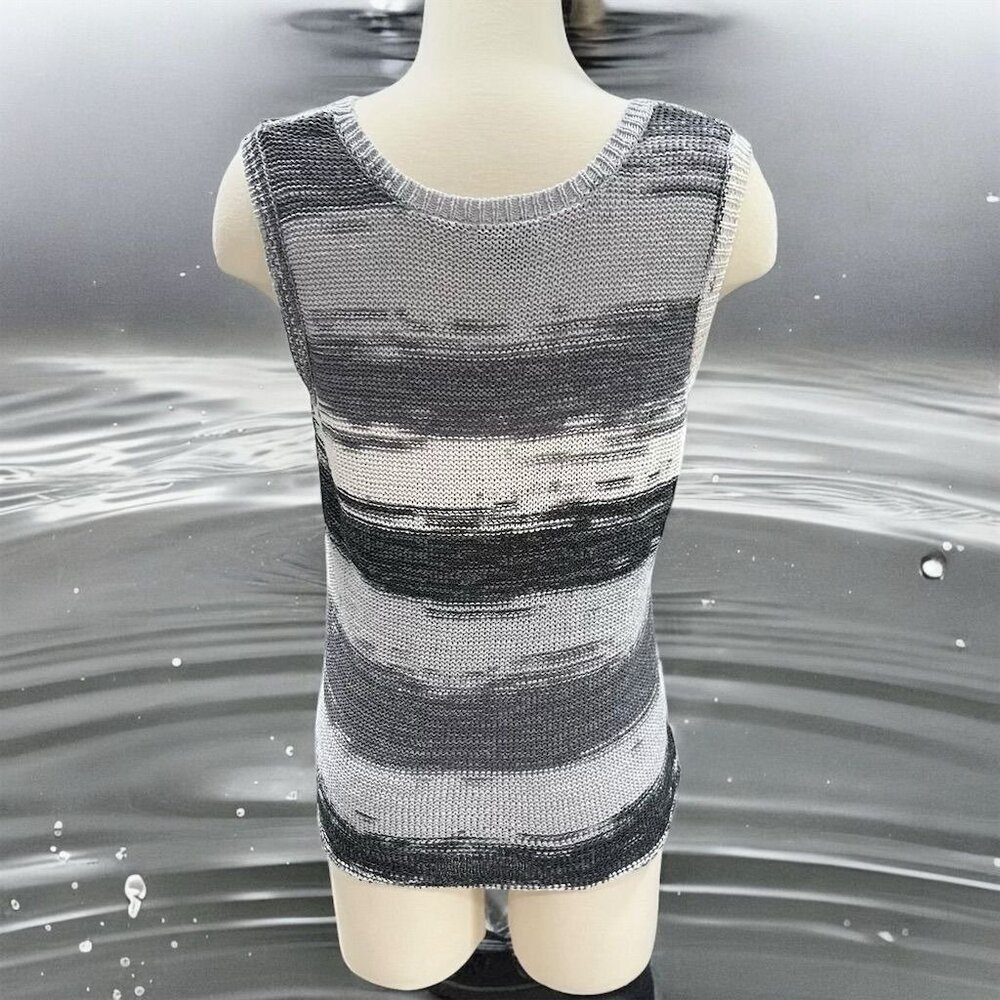 Evelyn & Arthur Women's Multicolor Striped Knit Tank Top SZ M Sleeveless Casual